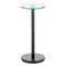 mDesign Metal/Glass Top Round Accent Side/End Drink Table Furniture